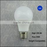 Plastic and aluminum housing cri 80 dimmable a19 led bulb light e27