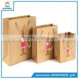 2016 New Fancy Recyclable Custom Logo Printed Kraft Recycle Paper Bag thumbnail-3