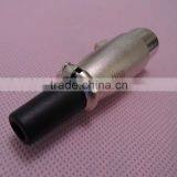 Microphone Silver Female Audio Stereo System Connector Adapter