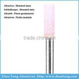 P-10 HP Shank Cylindrical Shaped Aluminum Oxide Maded Medium Grit Pink Mounted Stone Lapidary Grinding Stones