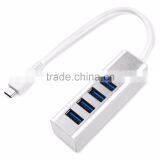 High Quality Super Slim Type c 3.1 to 4 Ports Usb 3.0 Hub Factory Price