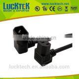 IEC 320 C14 Down Angle to C13 Down Angled Power Cord