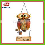 Nice hanging iron owl decor for Fall Harvest