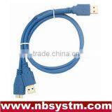 USB 3.0 Y Cable A Male Plug to A Male Plug + Micro B Male Plug
