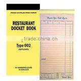 Restaurant Docket Book