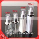 60ML,80ML 100ml 120ml Clear Square PETG Mist Pump Cosmetic Bottles thumbnail-2
