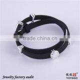 2016 Wholesale Black Girls Friendship Rubber Bracelets thumbnail-1