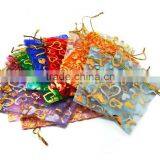 13*18cm In Stock Mixed Color Butterfly Organza Drawstring Pouches Jewelry Party Wedding Gift Bags thumbnail-4
