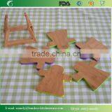 Hand-in-hand Bamboo Coaster Set With Colorful End thumbnail-3