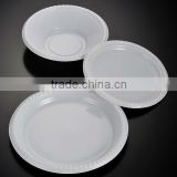 PS plate 7''(17cm) white round plastic plate P071710