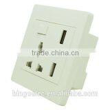 UK13A 3pin Switch Socket With Double USB Socket thumbnail-2