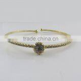 Fashion Two Rows Pearl Diamond Bracelet, Rhinestone Pearl Jewelry thumbnail-3