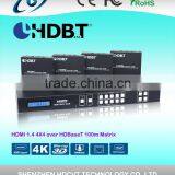High quality HDBaseT 4x4 HDMI Matrix over CAT5e/6/7 with RS-232, IR, TCP/IP,Ethernet