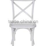 Wooden Antique Cross Back Dining Chair thumbnail-1