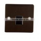 Flat Polished Chrome Telephone Slave Socket / Black thumbnail-1