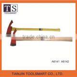 Steel Forged Fireman Fire Axe With Ripper Pick and Oval Eye thumbnail-4