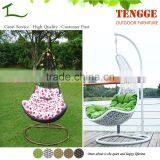 TG-16004 Moon Shape Small Round Rattan Outdoor Single Seat Swing Chair thumbnail-2