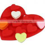 10-Capacity Heart Shape Silicone Cake Mold,Soap Cookie Chocolate Candy Cake Pan thumbnail-1