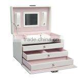 Hot Selling Simple White Jewelry Box With Locks thumbnail-1