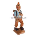 Tintin Hiking Wood Carved