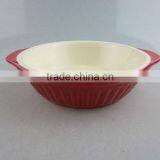 Red-glazed Ceramic Oval Tableware thumbnail-1
