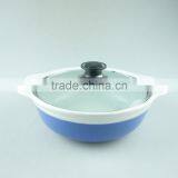 Color Glazed Ceramic Soup Tureen /cooking Tureen With Glass Lid in Stock thumbnail-5
