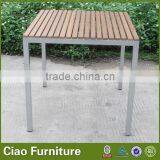 Outdoor Plastic Wood Table Set Garden Coffee Table and Chair thumbnail-5