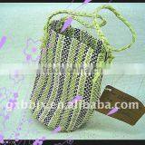 Green Cotton&paper Rope Round Small Handbags Women Bags thumbnail-1