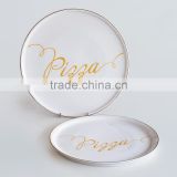ceramic pizza plate with decal, China alibaba, bulk buy from China