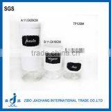 White Spraying Plastics Cylinder Chalkboard Glass Container With Lid thumbnail-1