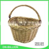 Wicker knitting small removable bicycle basket