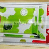 2015 new rectangle melamine serving tray with handle
