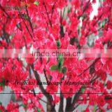 SJZJN 314 Hot Sale Landscaping Artificial/Fake Red Blossom Peach Tree Made in China Competitive Price thumbnail-3