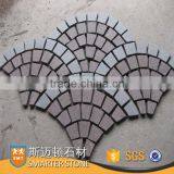 Porphyry Fan Shape Paving Stone on Mesh for Driveway thumbnail-1