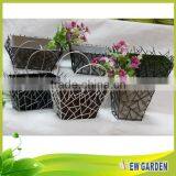 European Modern Rural Style Handmade Decorative Standing Metal Wire Vases thumbnail-4