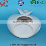 Glazed White Ceramic Angel Lantern, Decorative Terracotta Garden Angel thumbnail-5