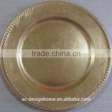 GOLD FOIL PP PLASTIC CHARGER PLATE thumbnail-1