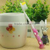 High Quality Nylon Bristle Rubber Handle Kid Toothbrush Bring Sucker thumbnail-1