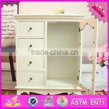 2016 Wholesale Bedroom Wooden White Bedside Cabinets W08H069 thumbnail-2