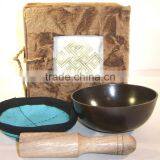 High Quality Handmade in Nepal Plain Colored Tibetan Singing Bowl thumbnail-1