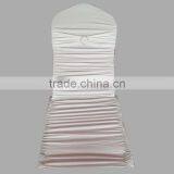 210 GSM Thick Ruffled Colorful Pleated Chair Cover With Band at Back thumbnail-4