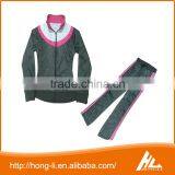 Women Winter Wear OEM Custom 100% Polyester Blue Zipper Running Tracksuit thumbnail-2