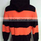 Classic Drawstring Stripe in Different Colors Zip-up Women Hooded Sweatshirts OEM Service thumbnail-2