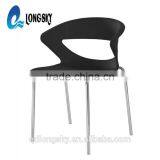 LS-4018 Wholesale Furniture PP Stacking Plastic Leisure Chair PP Plastic Chair With Steel Legs thumbnail-3