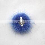 Myfur Wholesale Lovely Design Elegant Real Mink Fur Ball Adjustable Ring thumbnail-2