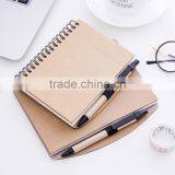 Hardcover Spiral Binding Planner With Pen Holder Kraft Cover Notebook Custom thumbnail-5