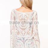 Latest Summer Lace Blouse Fashion Blouses for Middle Aged Women thumbnail-5