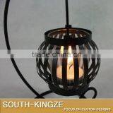 18.5cm Tall Mini Pumpkin Shape Iron Metal Lamp Stack thumbnail-3