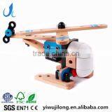 Wood DIY Assembly Helicopter Toy Wooden Educational Toys for Kids thumbnail-1