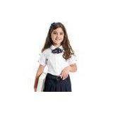 White Summer 100 Cotton School Uniform Girls Blouse T Shirt
